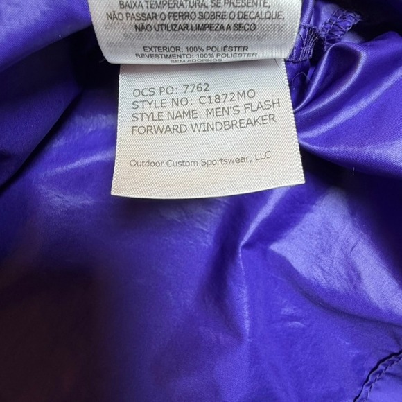 Columbia JMU Dukes Flash Forward Windbreaker Men Medium Purple Hooded Jacket - Picture 6 of 10
